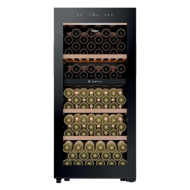 Haier Winery 5 HWS111GDGH1 111 şişe kapasiteli şarap dolabı önden görünüm